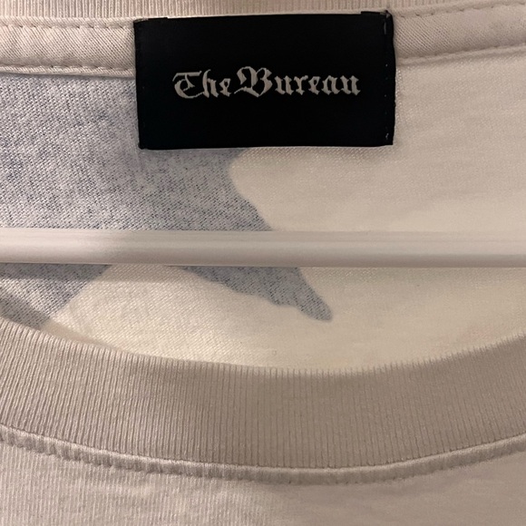 Free People White and Blue Short Sleeve Tee - Picture 5 of 7